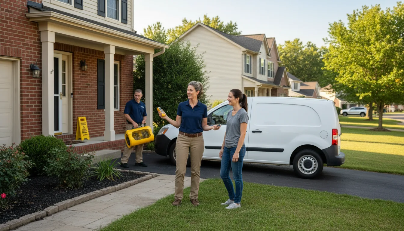 Residential water damage restoration in Goodells, MI
